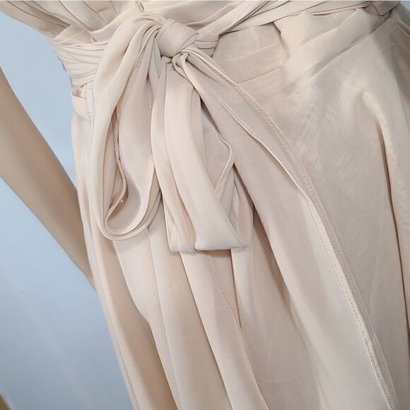 Cream Chiffon Wedding Dress size small - Picture 7 of 8